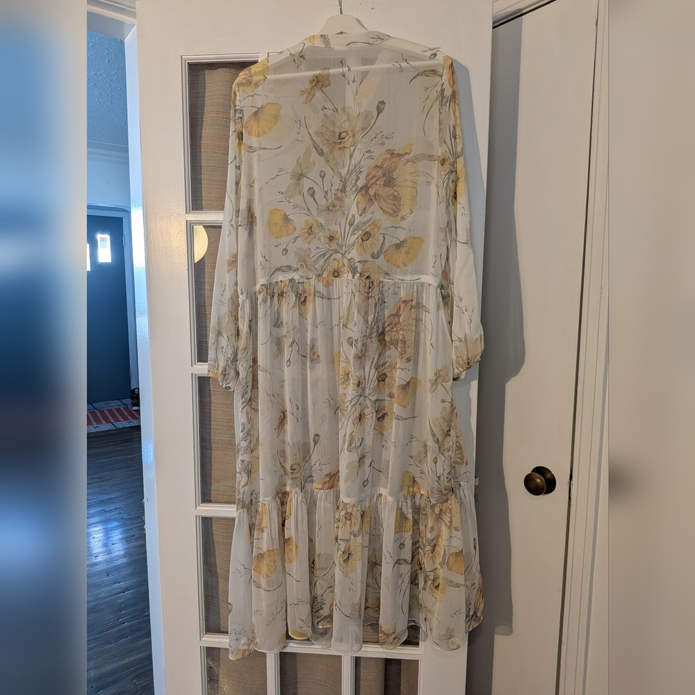 H&M floral chiffon dress - fits medium/large - Picture 2 of 7